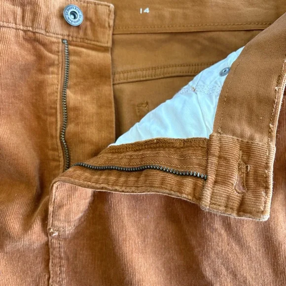 NWT St. John’s Bay Corduroy Skirt Size 14 Rust Brown Preppy Secretly Slender - Picture 6 of 12